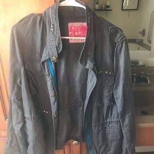 Free People Military Studded Cargo Jacket